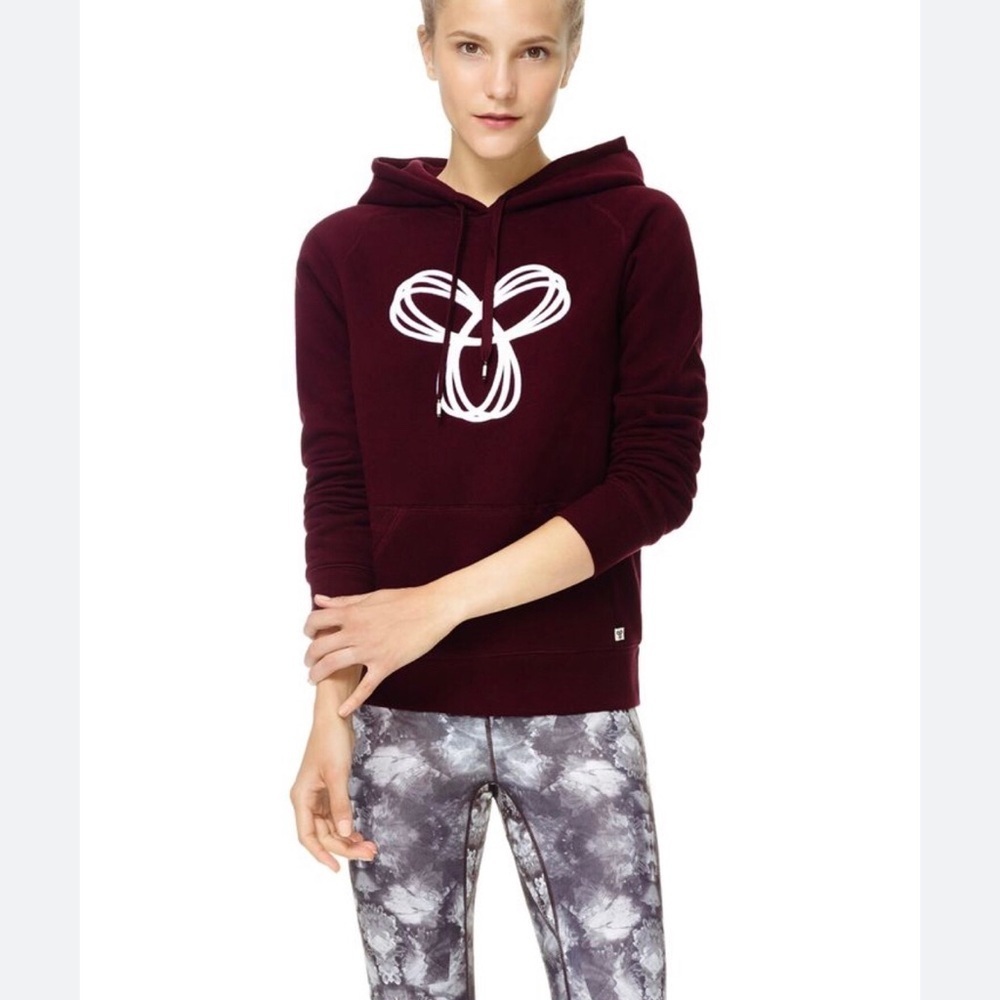 TNA Full Zip Fleece Hoodie Burgundy size Large